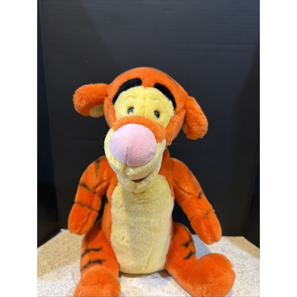 Disney World Plush Tigger Stuffed Animal Toy Orange Yellow Pink Nose Large 16" - Picture 2 of 6